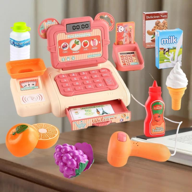 Toy Cash Register - Virtual Shopping Cashier Toys Set for