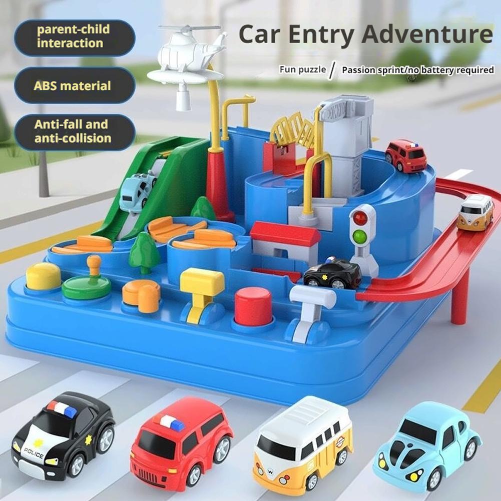 Toy Train Track Set - Racing Rail Car Model Train Track