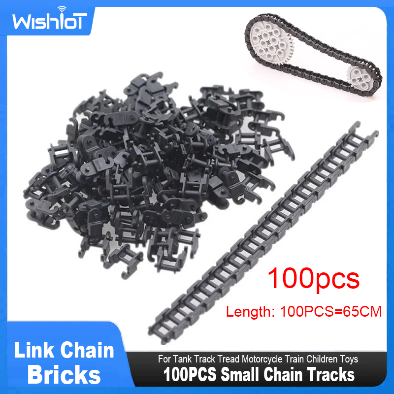 Toy Train Track Set - 100PCS Technical Parts Link Chain Bricks