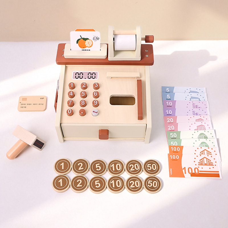 Toy Cash Register - Kids Simulation Cash Register Tools Currency