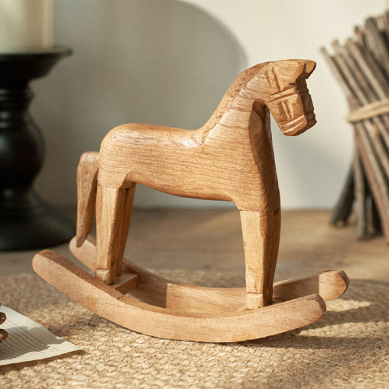 Kids Toys Horse - Wooden Crafts Rocking Horse Statue Balance