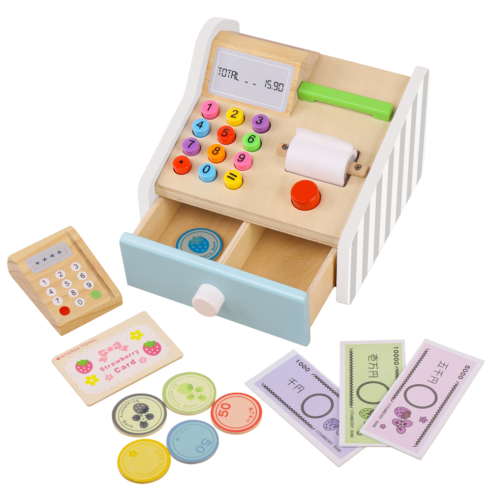 Toy Cash Register - Wooden cash register Toys Children's Store