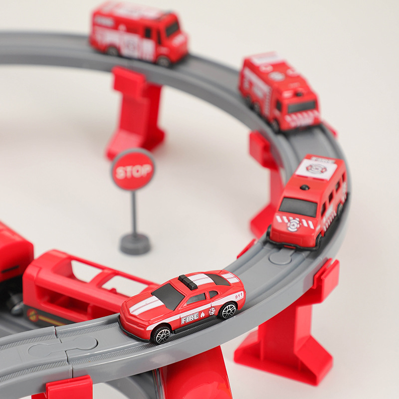 DIY Red Plastic Train Track Se - Toy Train Track Set 评论和价格