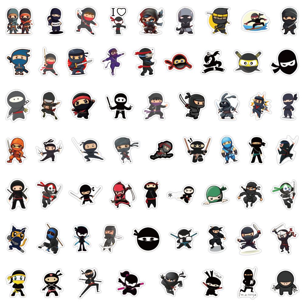 60PCS Ninja Samurai Cartoon Im - Kids Toys Cartoon Images 评论和价格