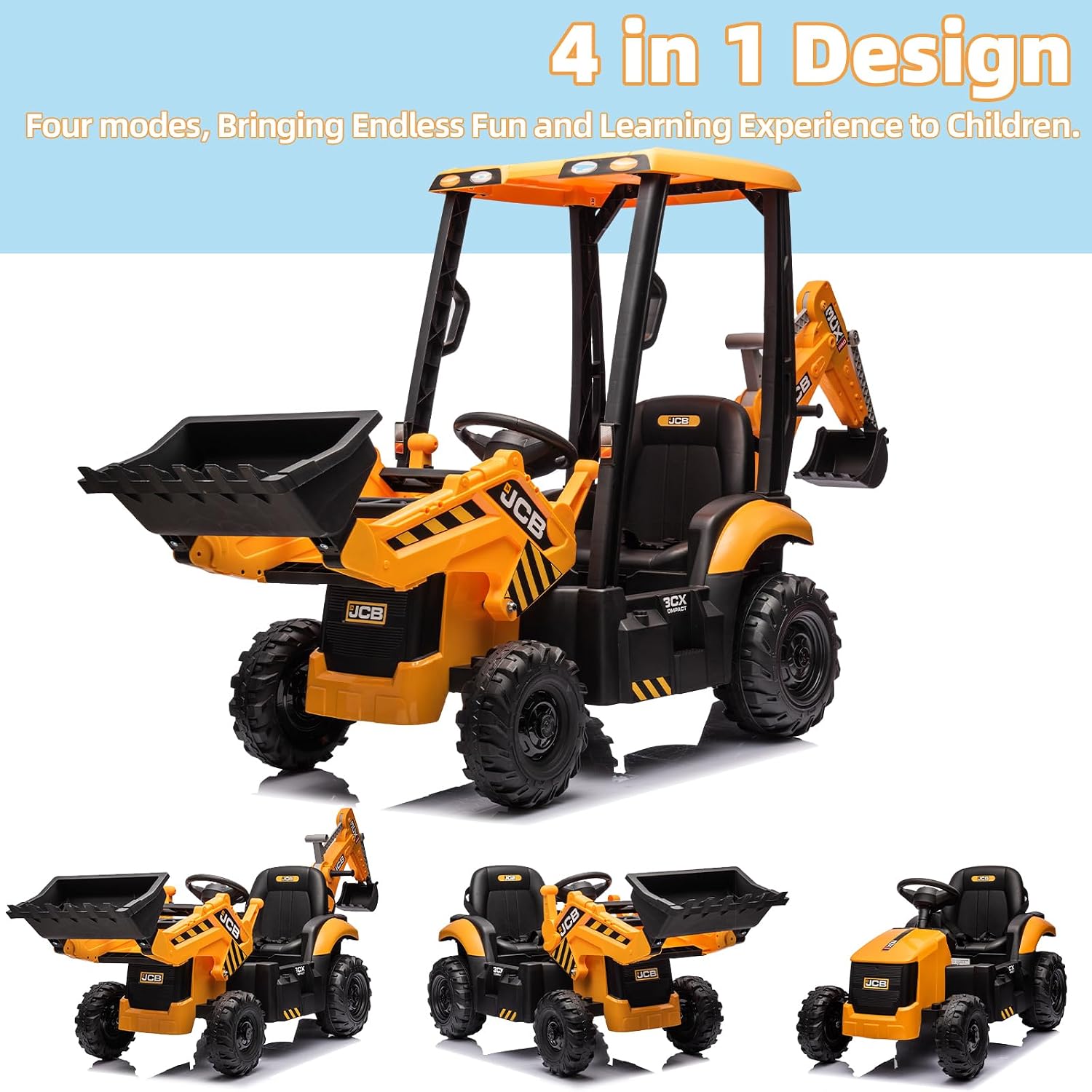 Officially Licensed JCB 12V Ri - Kids Toys Jcb 评论和价格