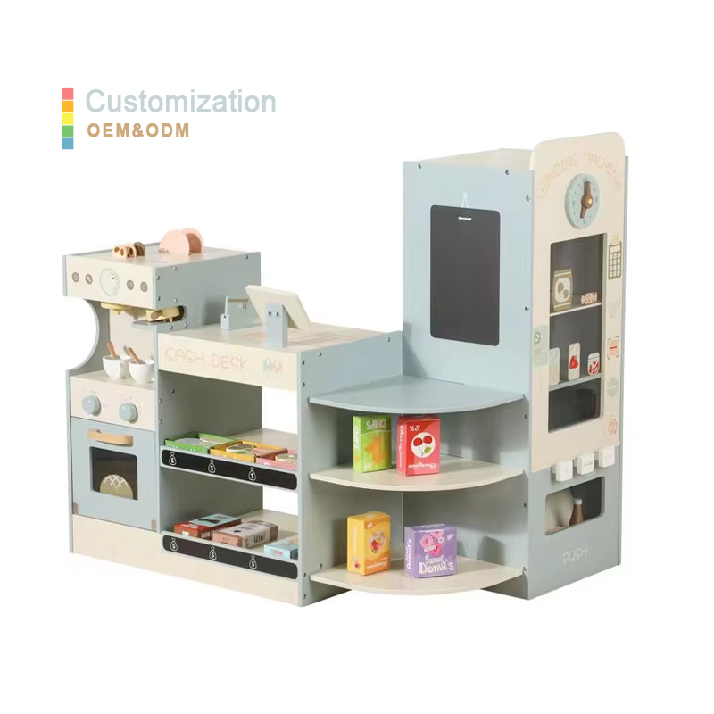 Kids Wooden Grocery Store Play - Toy Cash Register 评论和价格