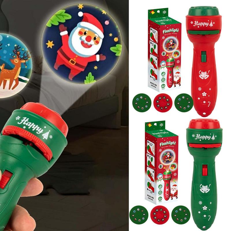 Christmas Handheld Flashlight  - Kids Toys Cartoon Images 评论和价格