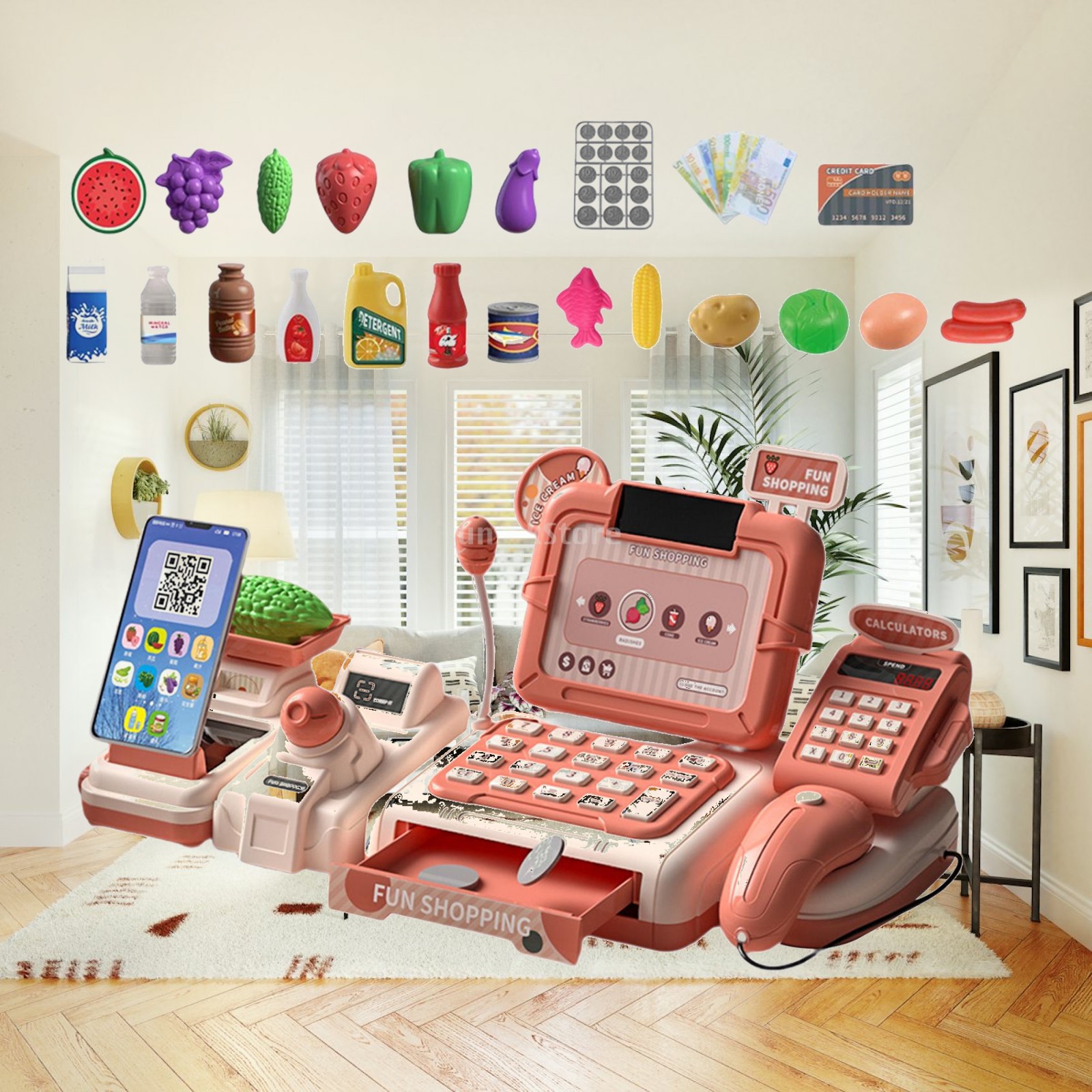 Supermarket Store Toys Cash Re - Toy Cash Register 评论和价格