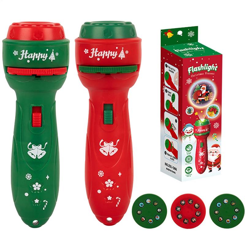 Christmas Handheld Flashlight  - Kids Toys Cartoon Images 评论和价格