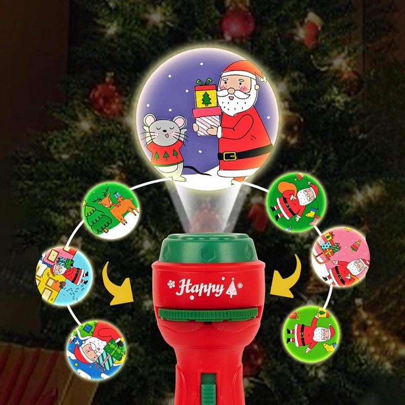 Christmas Handheld Flashlight  - Kids Toys Cartoon Images 评论和价格