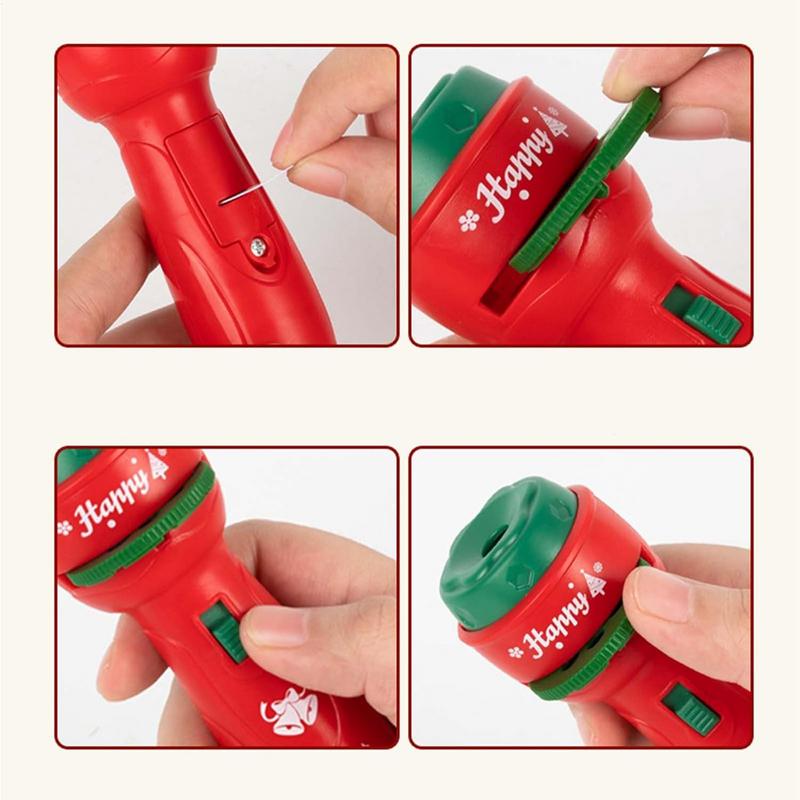 Christmas Handheld Flashlight  - Kids Toys Cartoon Images 评论和价格