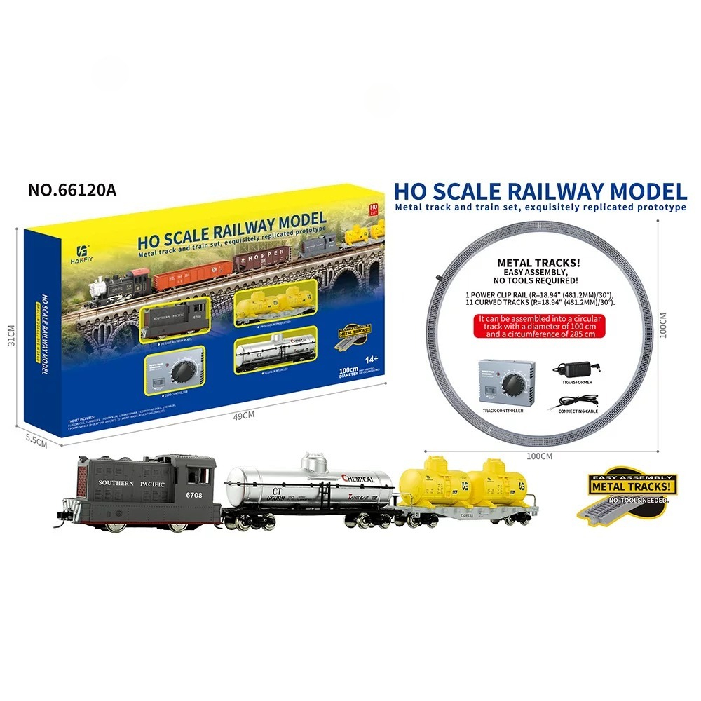 HO Scale Metal Rail Train Mode - Toy Train Track Set 评论和价格