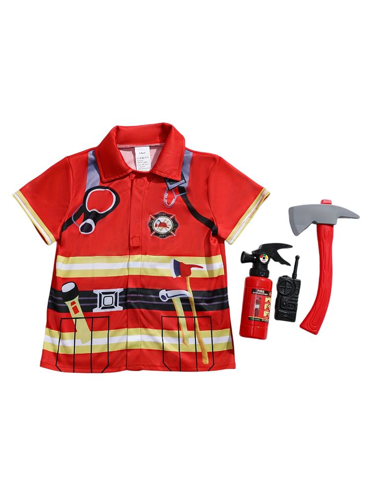 Kids Firefighter Style Shirt w - Sandbox Play Set 评论和价格