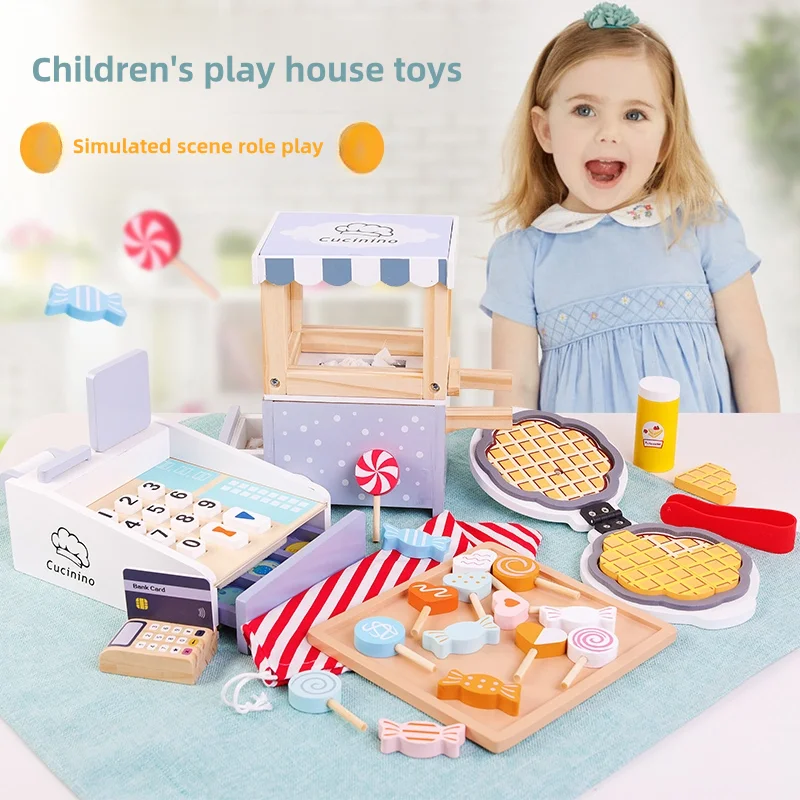 Wooden Kids Cash Register Pret - Toy Cash Register 评论和价格