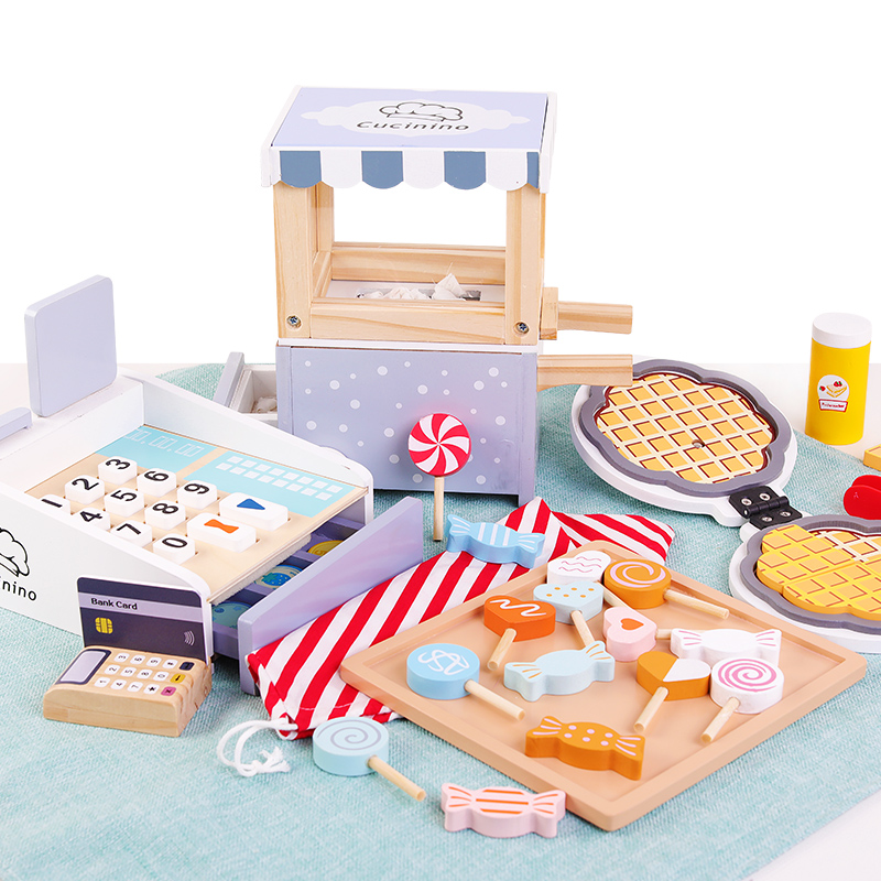 Wooden Kids Cash Register Pret - Toy Cash Register 评论和价格