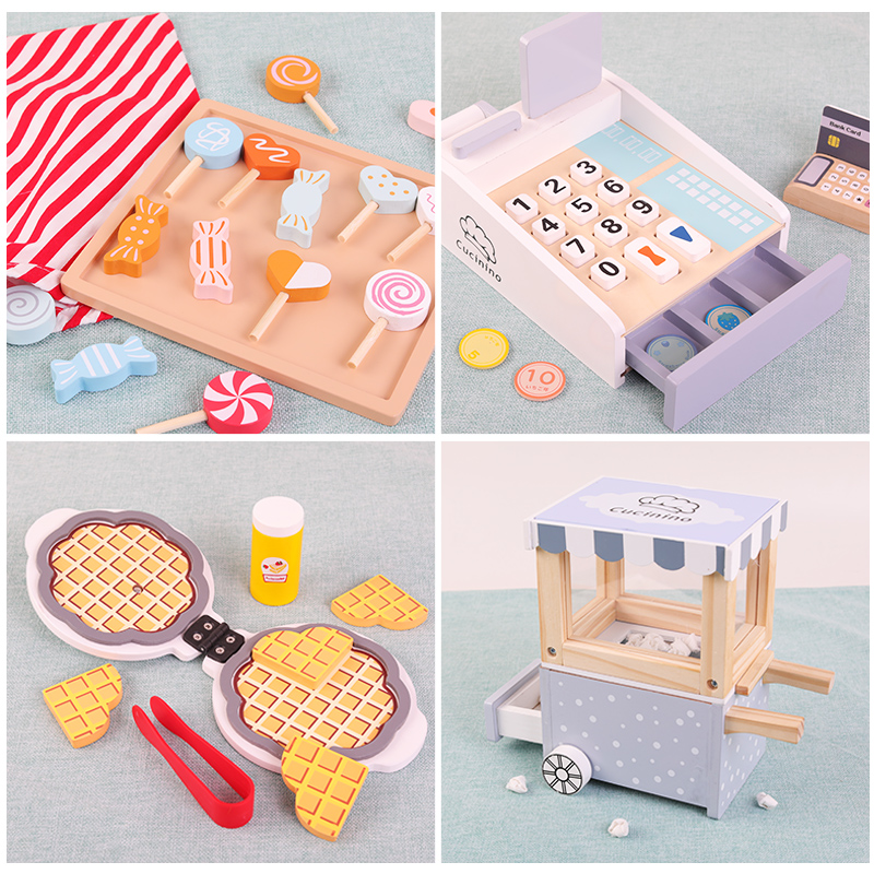 Wooden Kids Cash Register Pret - Toy Cash Register 评论和价格