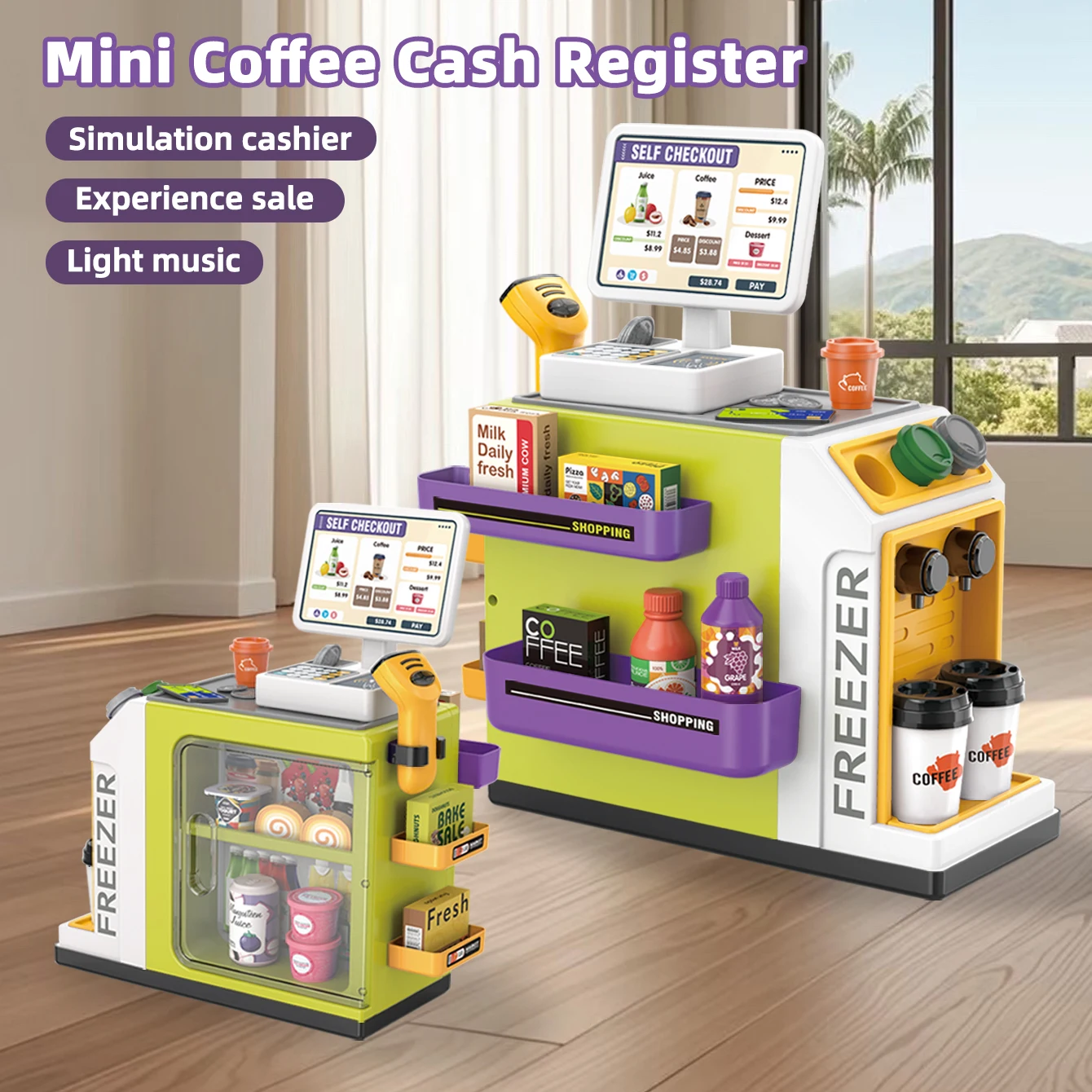 Mini Supermarket Cash Register - Toy Cash Register 评论和价格
