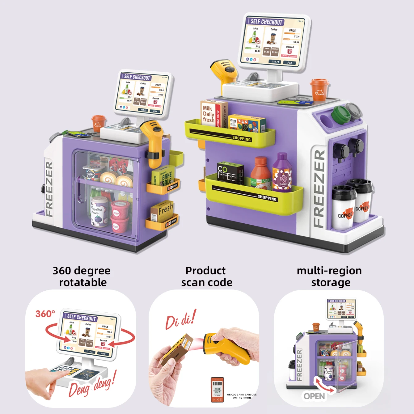 Mini Supermarket Cash Register - Toy Cash Register 评论和价格