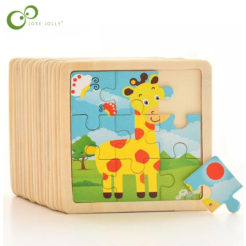 4PCS/lot 3D Wooden Jigsaw Puzz - Kids Toys Deals 评论和价格