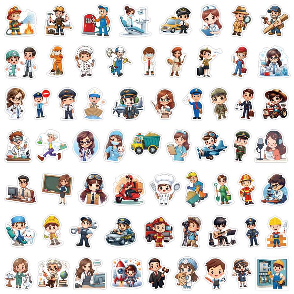 60PCS Career Work Career Stick - Kids Toys Cartoon Images 评论和价格