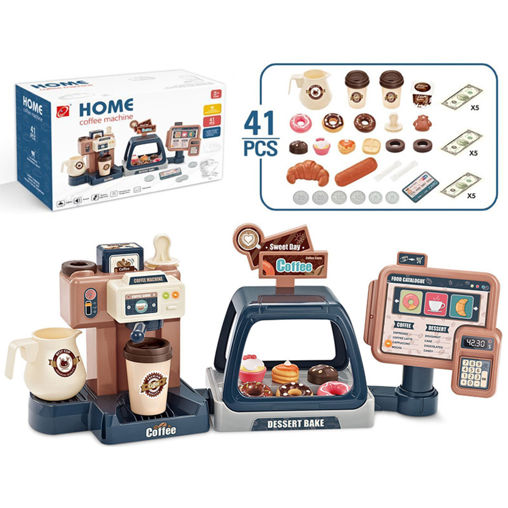 3 In 1 Coffee Machine Toy Set  - Toy Cash Register 评论和价格