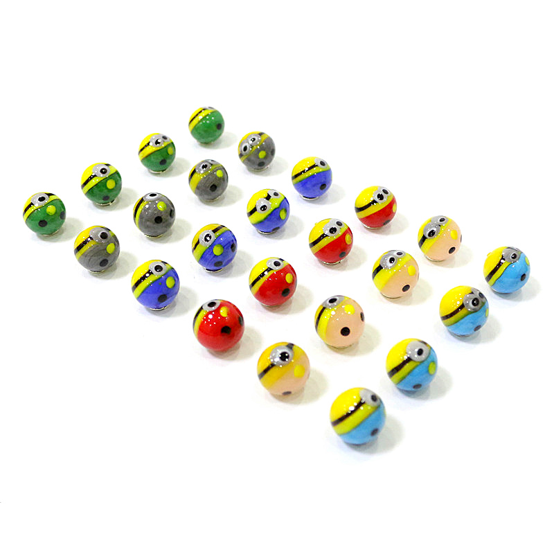 24Pcs Cute Rare Glass Marbles  - Kids Toys Cartoon Images 评论和价格