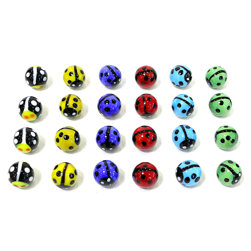24Pcs Cute Rare Glass Marbles  - Kids Toys Cartoon Images 评论和价格
