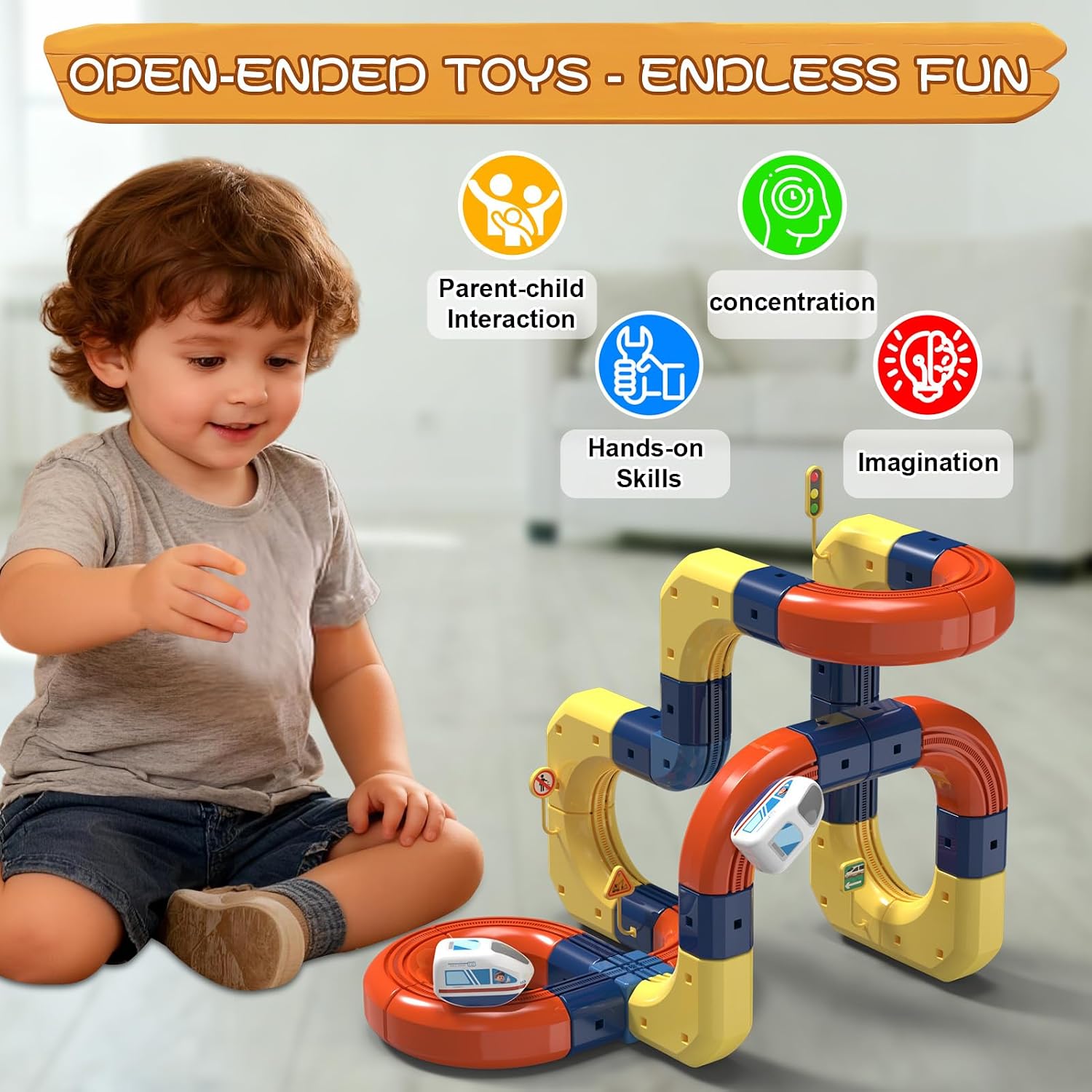 3D Magic Flexible Race Tracks  - Toy Train Track Set 评论和价格