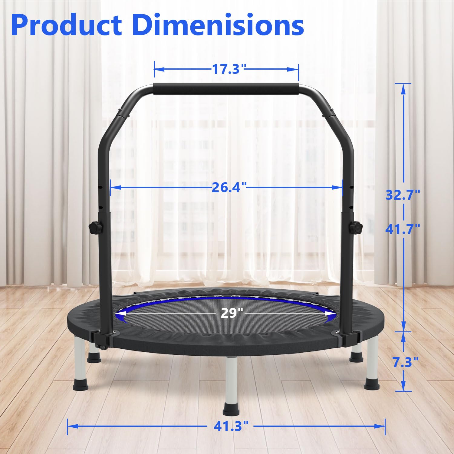 40-48in Mini Trampoline Reboun - Trampoline Mini Indoor 评论和价格