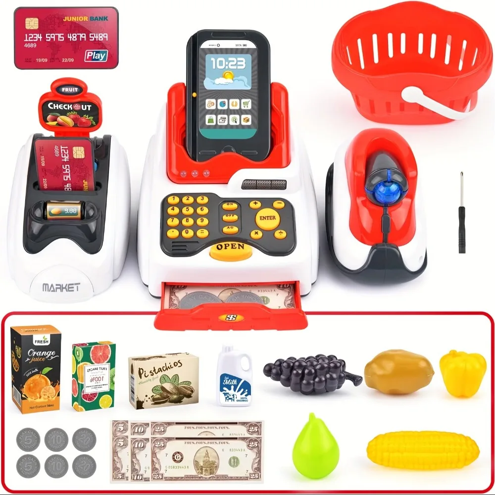 33PCS Toy Cash Register for Ki - Toy Cash Register 评论和价格